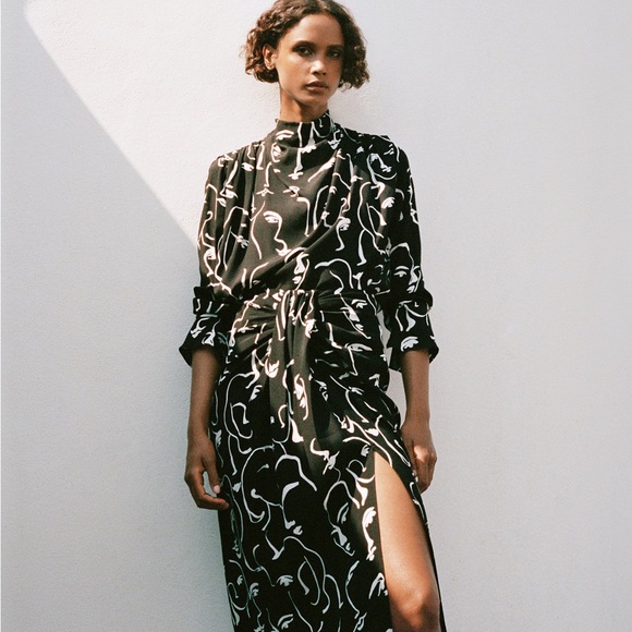 ZARA FLOWY SKIRT - Picture 4 of 5